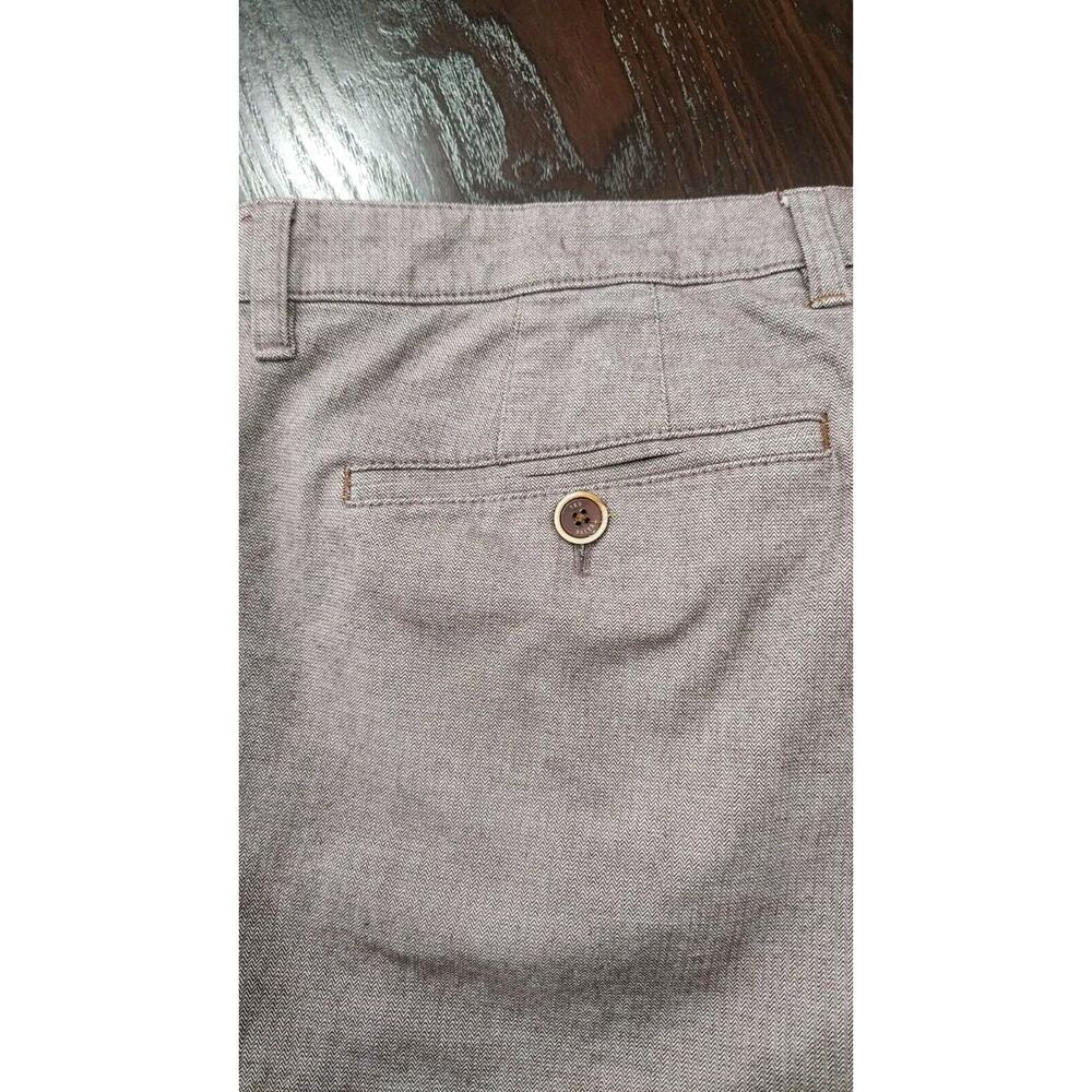 Ted Baker London Pants Mens 38R Flat Front Mid Rise Straight Leg Trousers Cotton - Picture 10 of 11